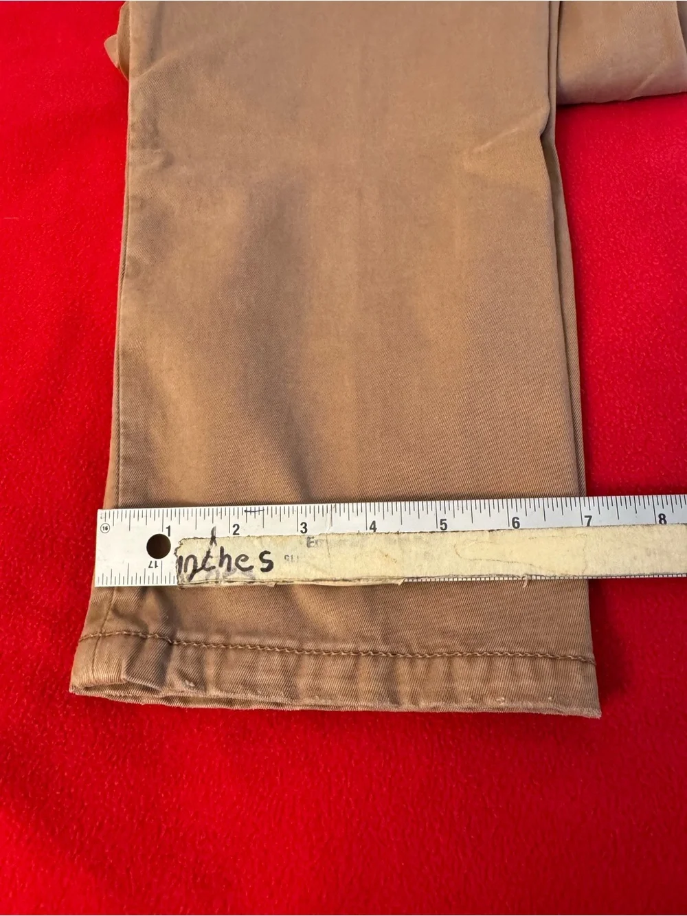 Borrelli Napoli Caracciolo -LB Men's Cotton Beige Khaki Chino Pants Size: 40X31